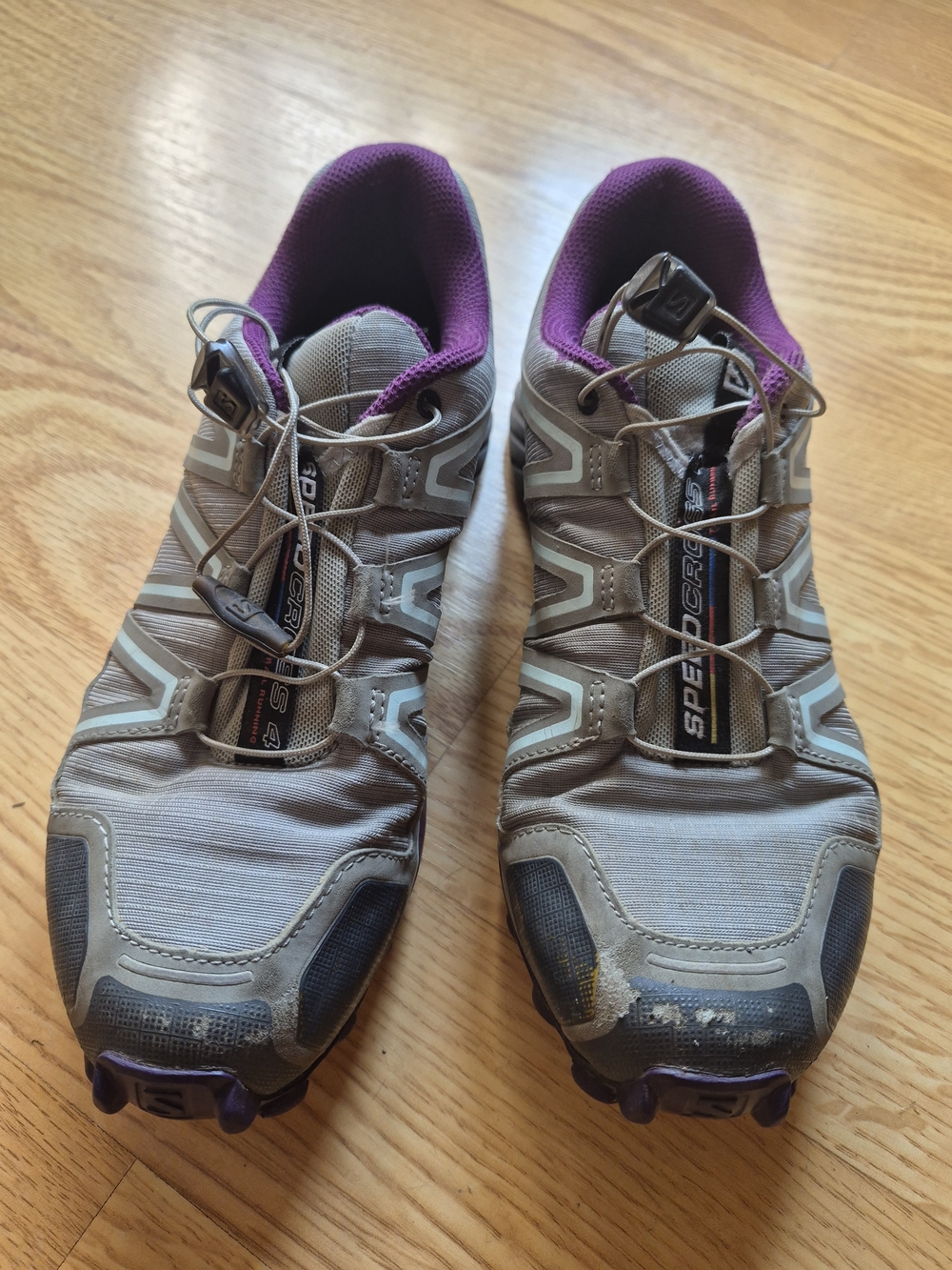 Salomon Speedcross 4 Trail Running Shoes Gray Purple Women's